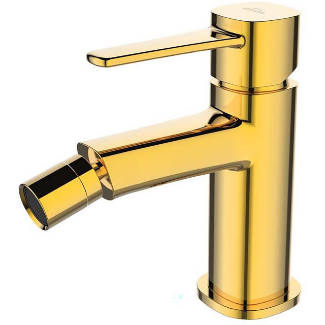 INVENA Bateria bidetowa stojąca GLAMOUR złota BB-02-009-V
