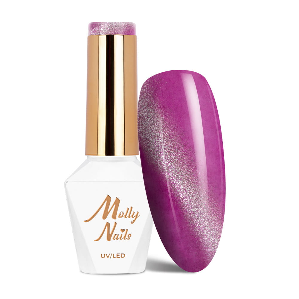 Lakier hybrydowy LED/UV Gel Polish Molly Nails Neon Flashy Cat Eye Nr 174 HEMA/Di-HEMA Free 8g