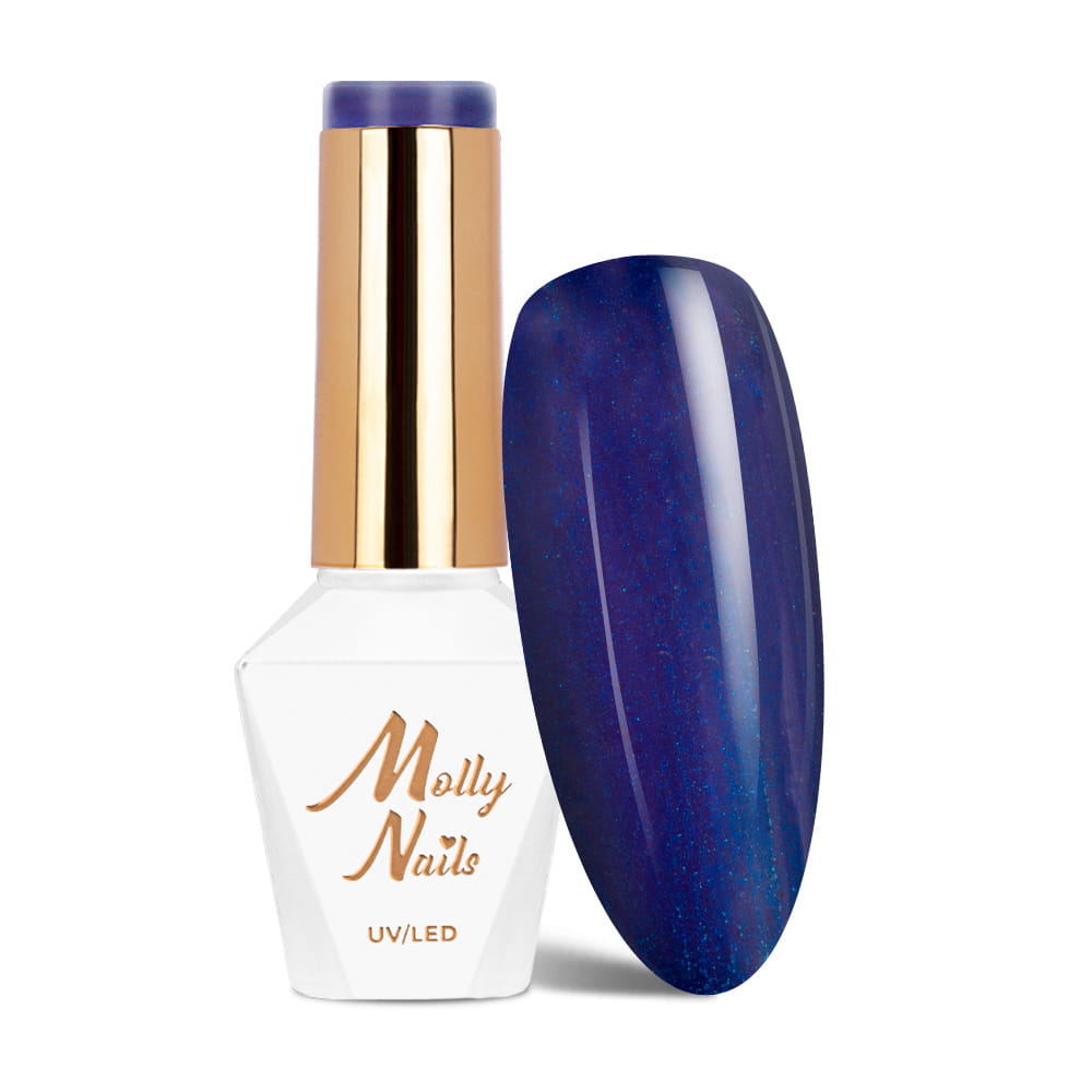 Lakier hybrydowy LED/UV Gel Polish Molly Nails Story Time Nr 628 Magic Night HEMA/Di-HEMA Free 8g