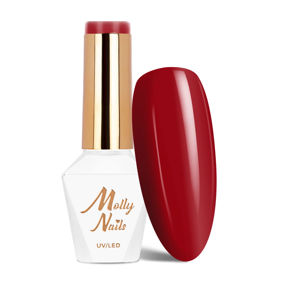 Lakier hybrydowy LED/UV Gel Polish Molly Nails Hearts & Kisses Nr 192 Perfect Love HEMA/Di-HEMA Free 8g