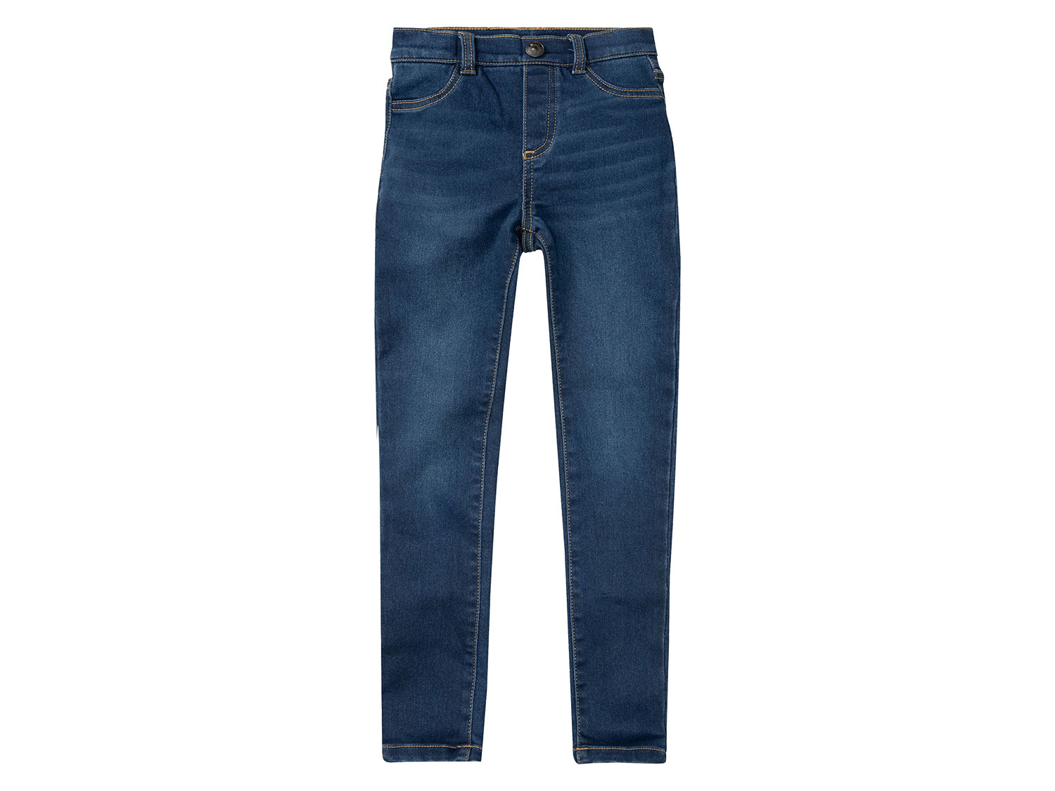 pepperts! Jeansy dziewczęce, Super Skinny Fit Ciemnoniebieski, 134