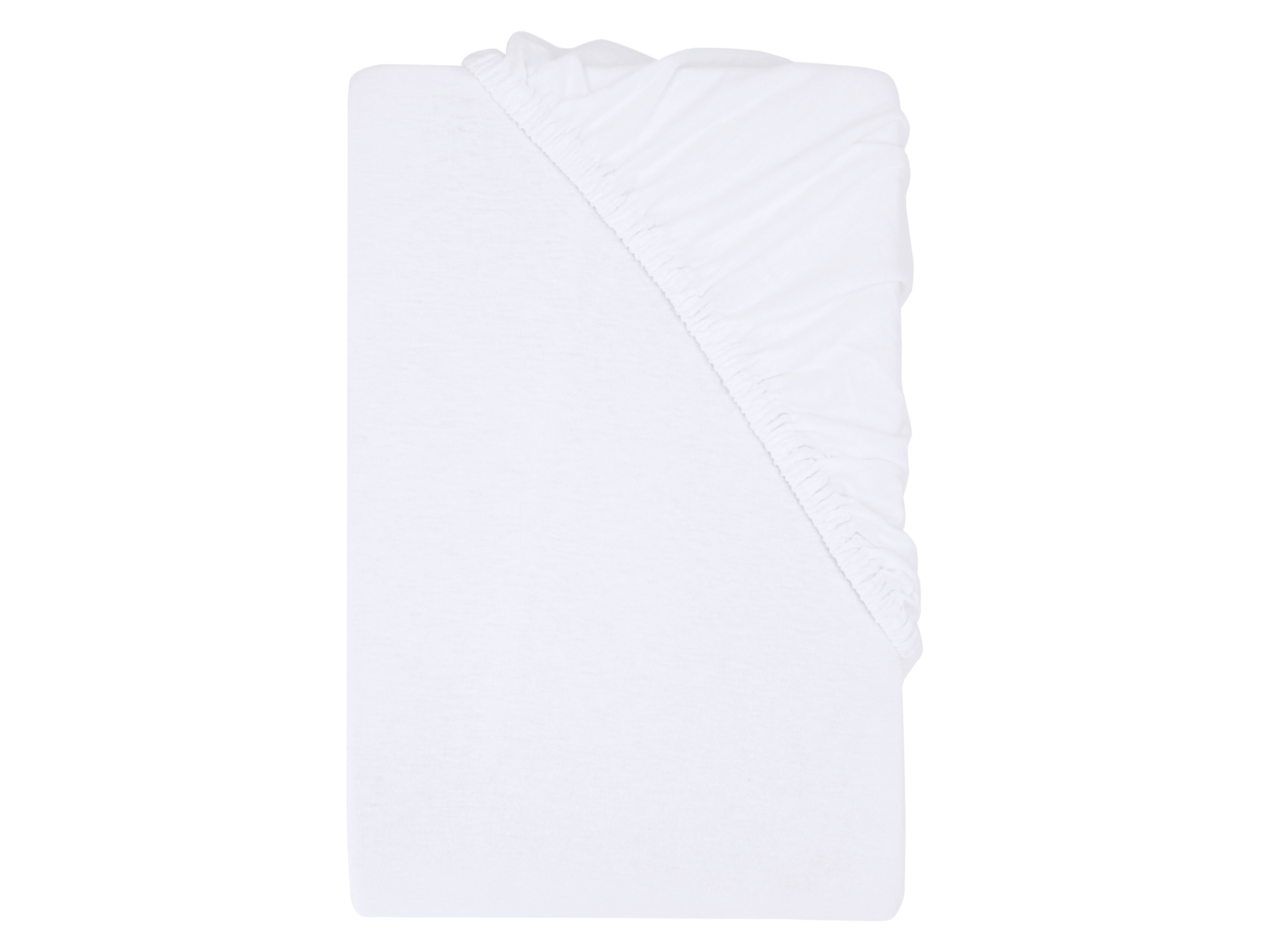 Livarno Prześcieradło z gumką z lnem, 90-100 x 200 cm Biały