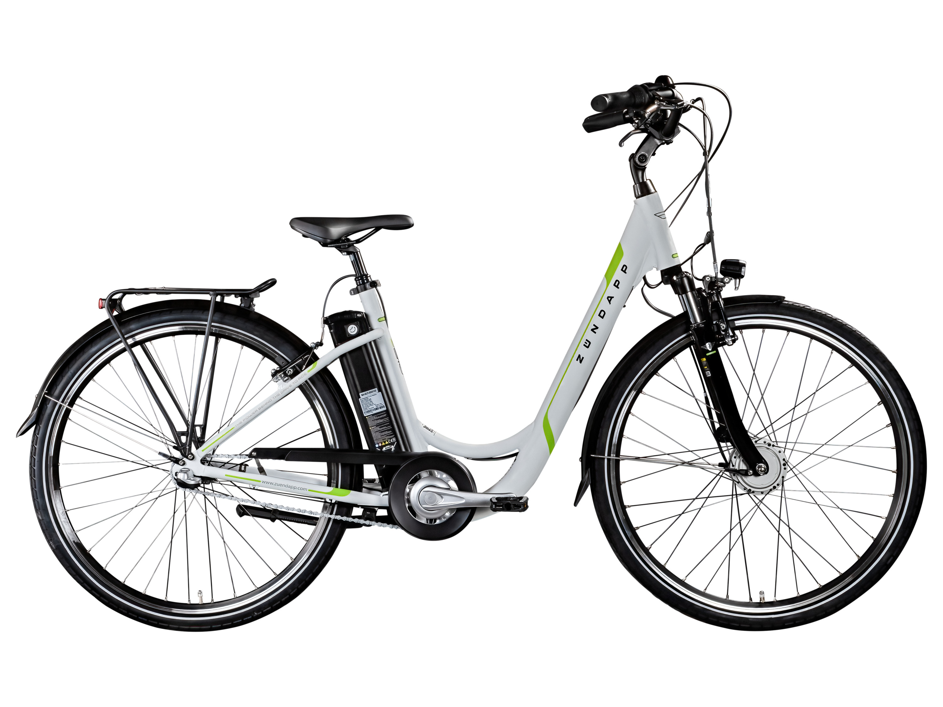Zündapp Rower elektryczny miejski »Z510«, 28 cali biały zielony