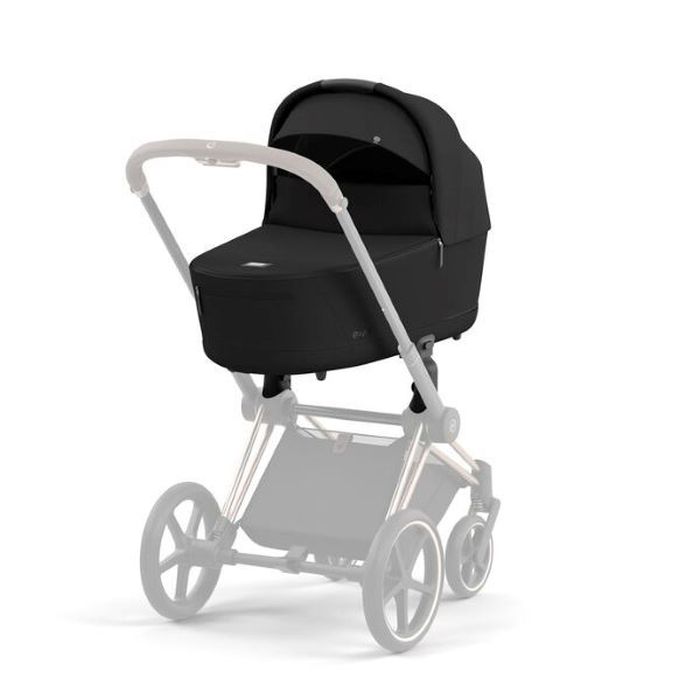 Cybex Priam 4.0 - wózek spacerowy z gondolą Lux-Sepia Black-Chrome z brązową rączką