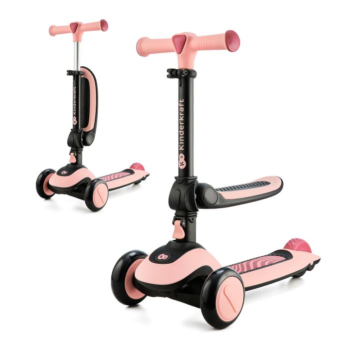 Kinderkraft Halley - rowerek biegowy i hulajnoga 2w1-Rose Pink