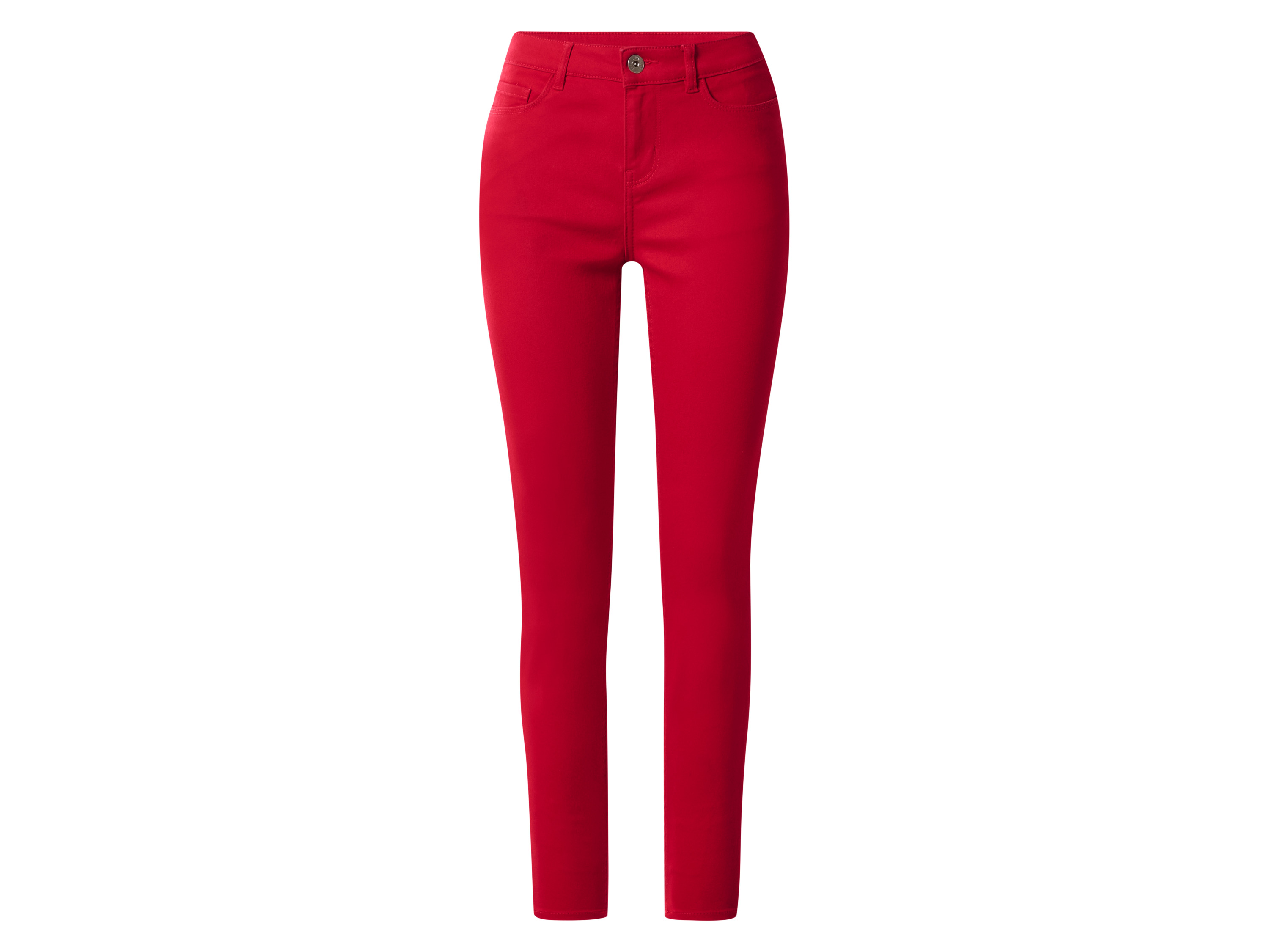 esmara Jeansy skinny fit damskie Czerwony, 42