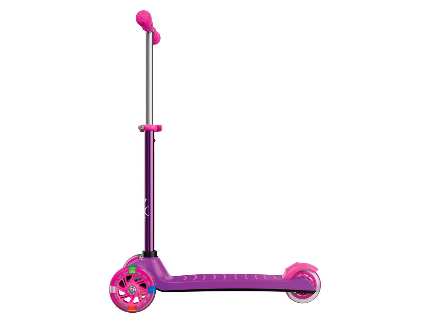 Playtive Hulajnoga trójkołowa Tri Scooter z diodami Led, 1 sztuka Różowy