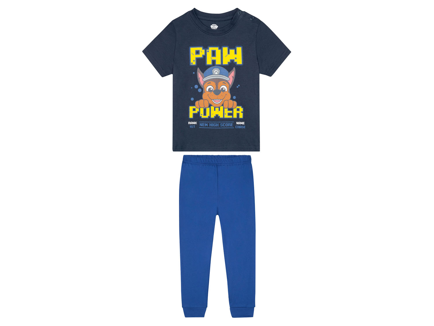 Piżama chłopięca bawełniana t-shirt + spodnie 134/140, Granatowy/ Psi Patrol