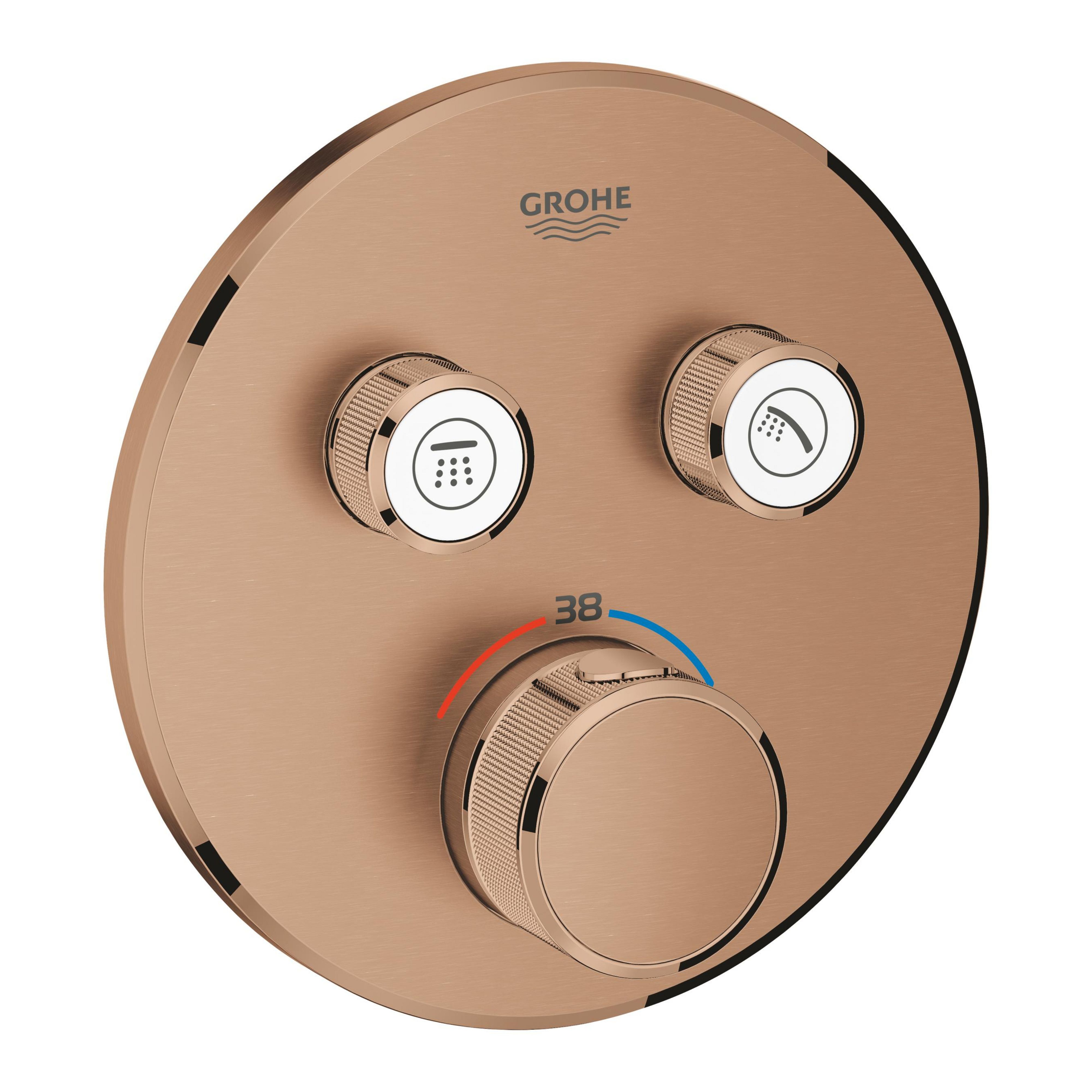 Darmowa Dostawa - Bateria wannowo-prysznicowa podtynkowa z termostatem brushed warm sunset Grohe SmartControl 29119DL0