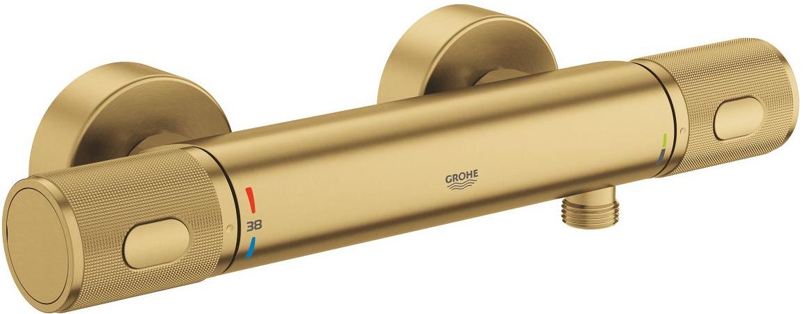 Darmowa Dostawa - Bateria prysznicowa ścienna z termostatem brushed cool sunrise Grohe Precision Feel 34790GN0