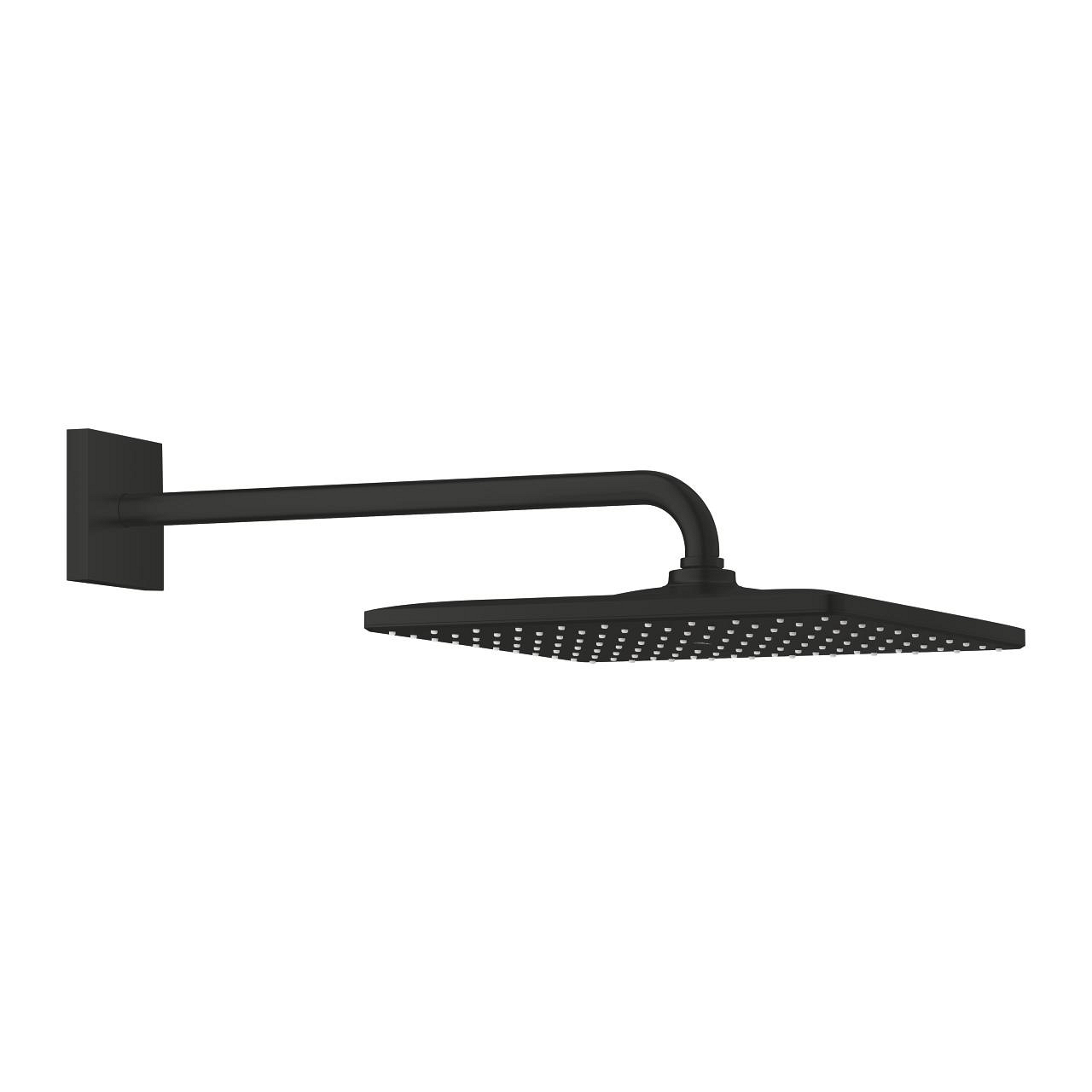 Darmowa Dostawa - Deszczownica z ramieniem 31x31 cm kwadratowa czarna Grohe Rainshower Mono 265642430