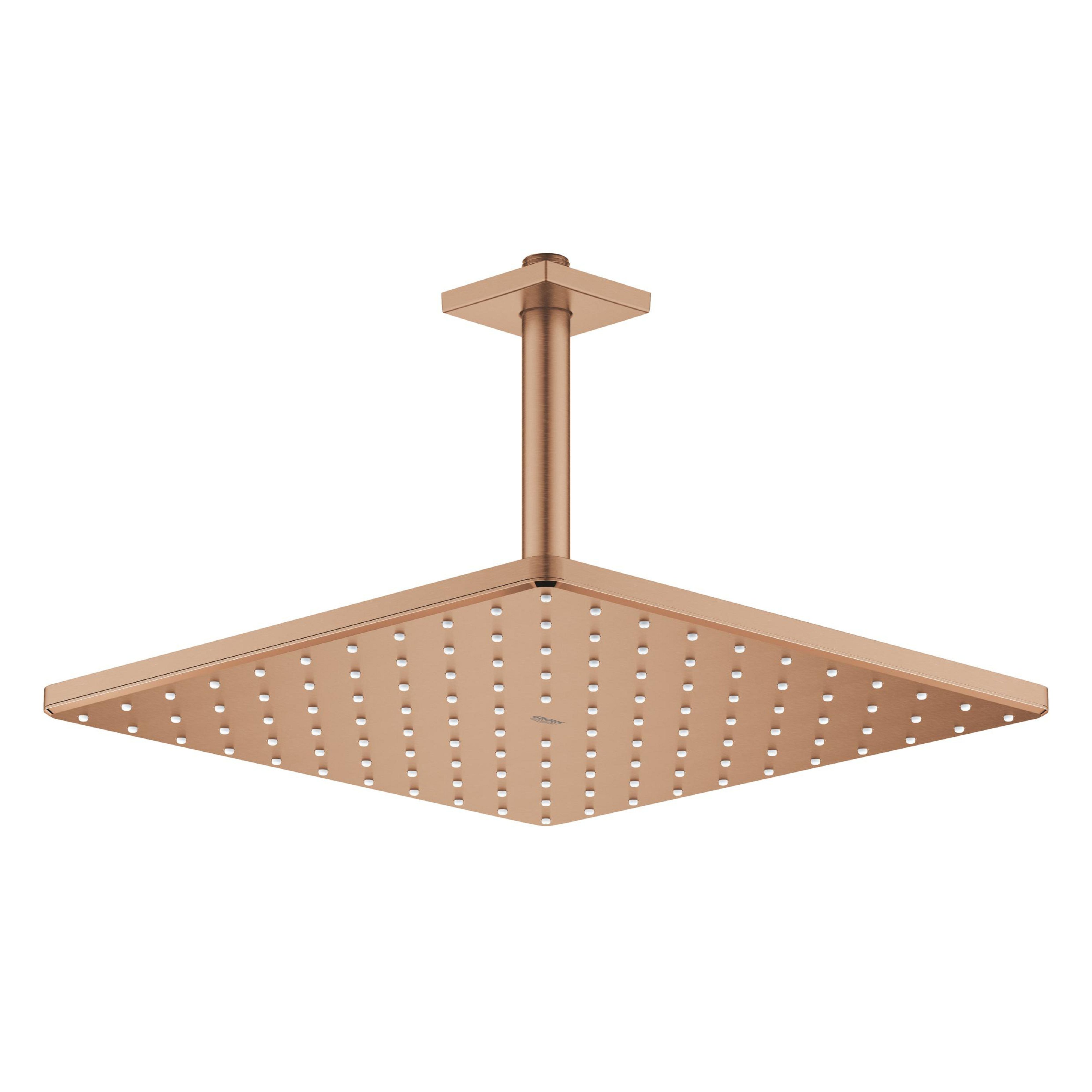 Darmowa Dostawa - Deszczownica z ramieniem 31x31 cm kwadratowa brushed warm sunset Grohe Rainshower 26566DL0