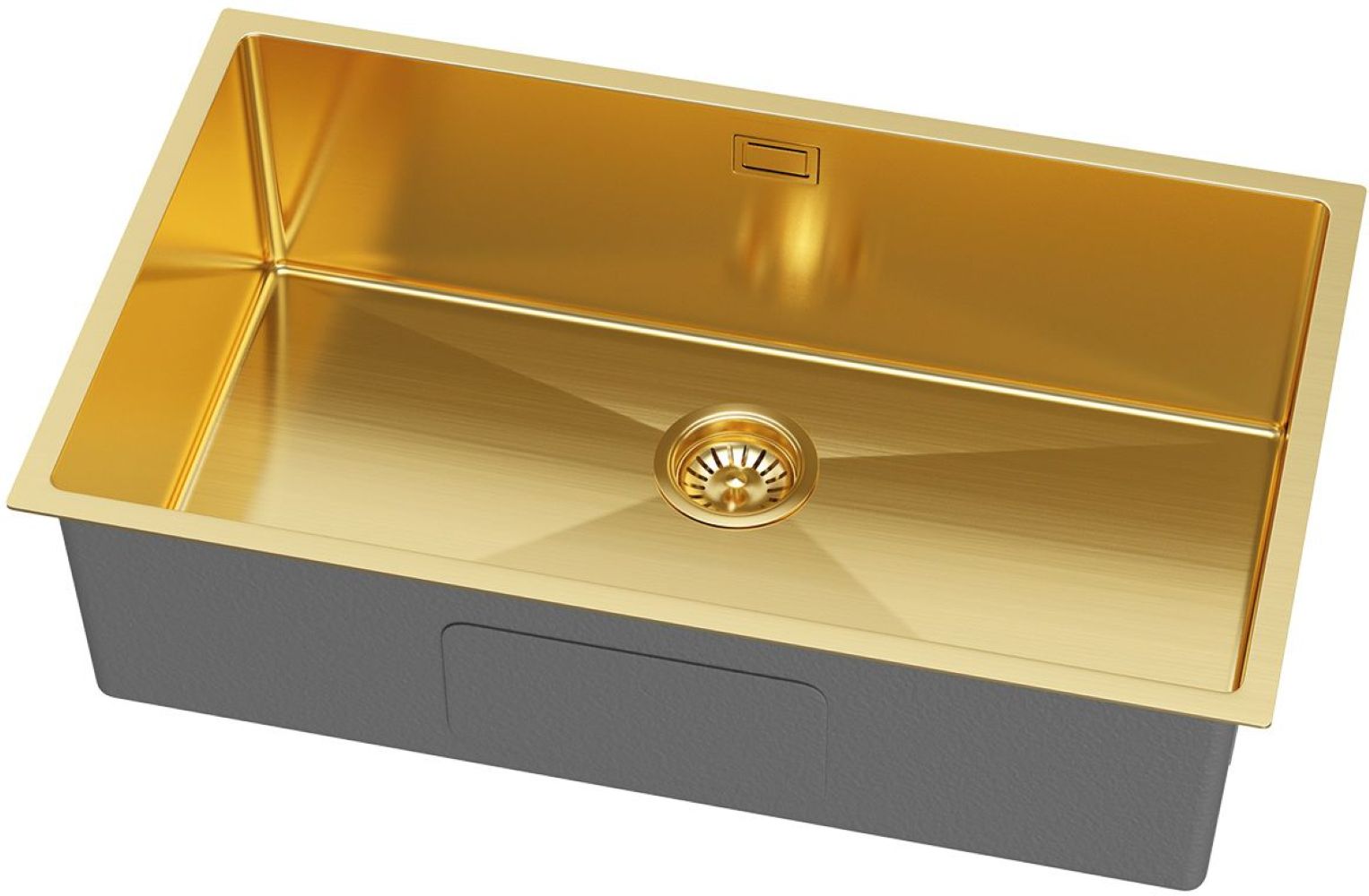 Darmowa Dostawa - Zlewozmywak stalowy z syfonem 74x44 cm złoty Ruvetti Stelio 5001SPVDGOLD80P