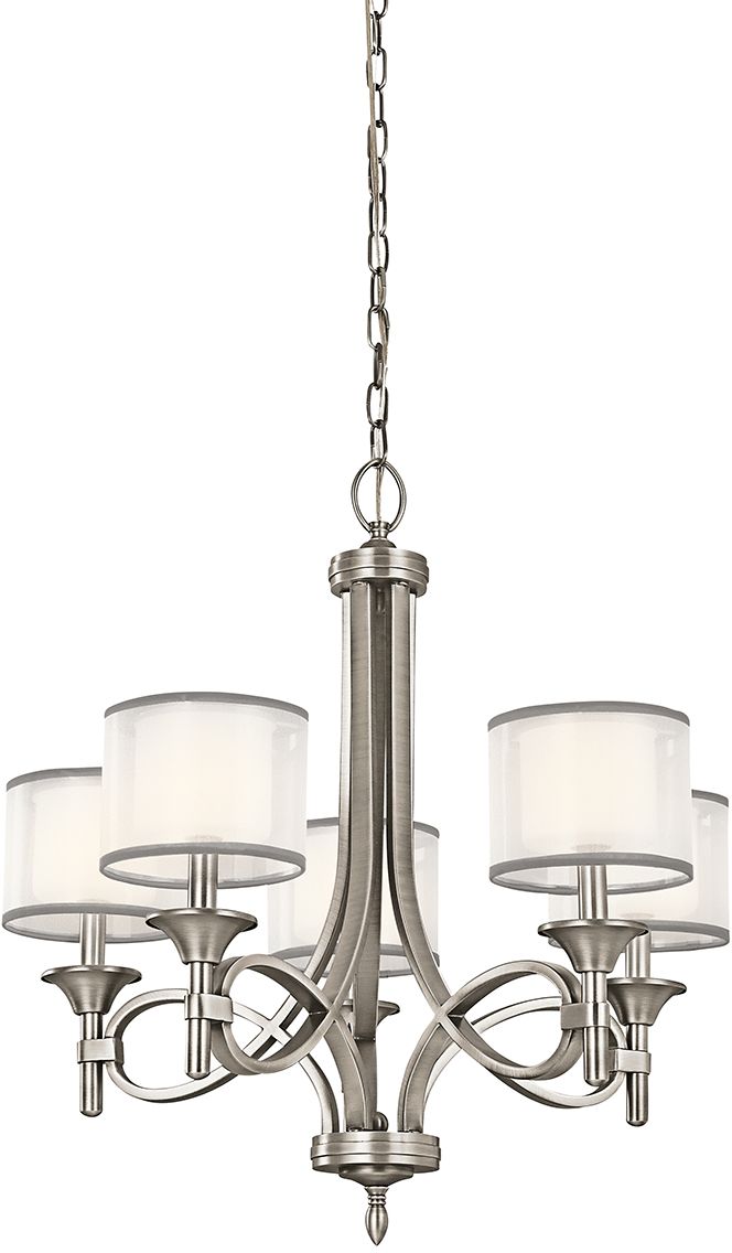 Darmowa Dostawa - Lampa wisząca 5x40 W biała Elstead Lighting Lacey KLLACEY5AP