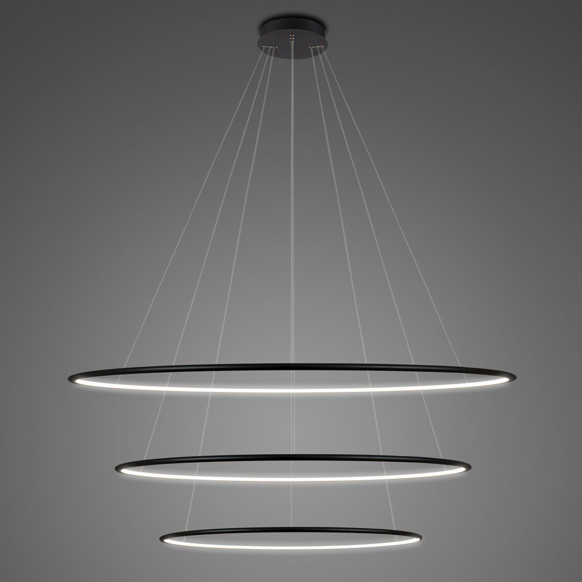 Darmowa Dostawa - Lampa wisząca 3x130 W czarna Altavola Design Ledowe Okręgi LA075P100in3kblackdimm