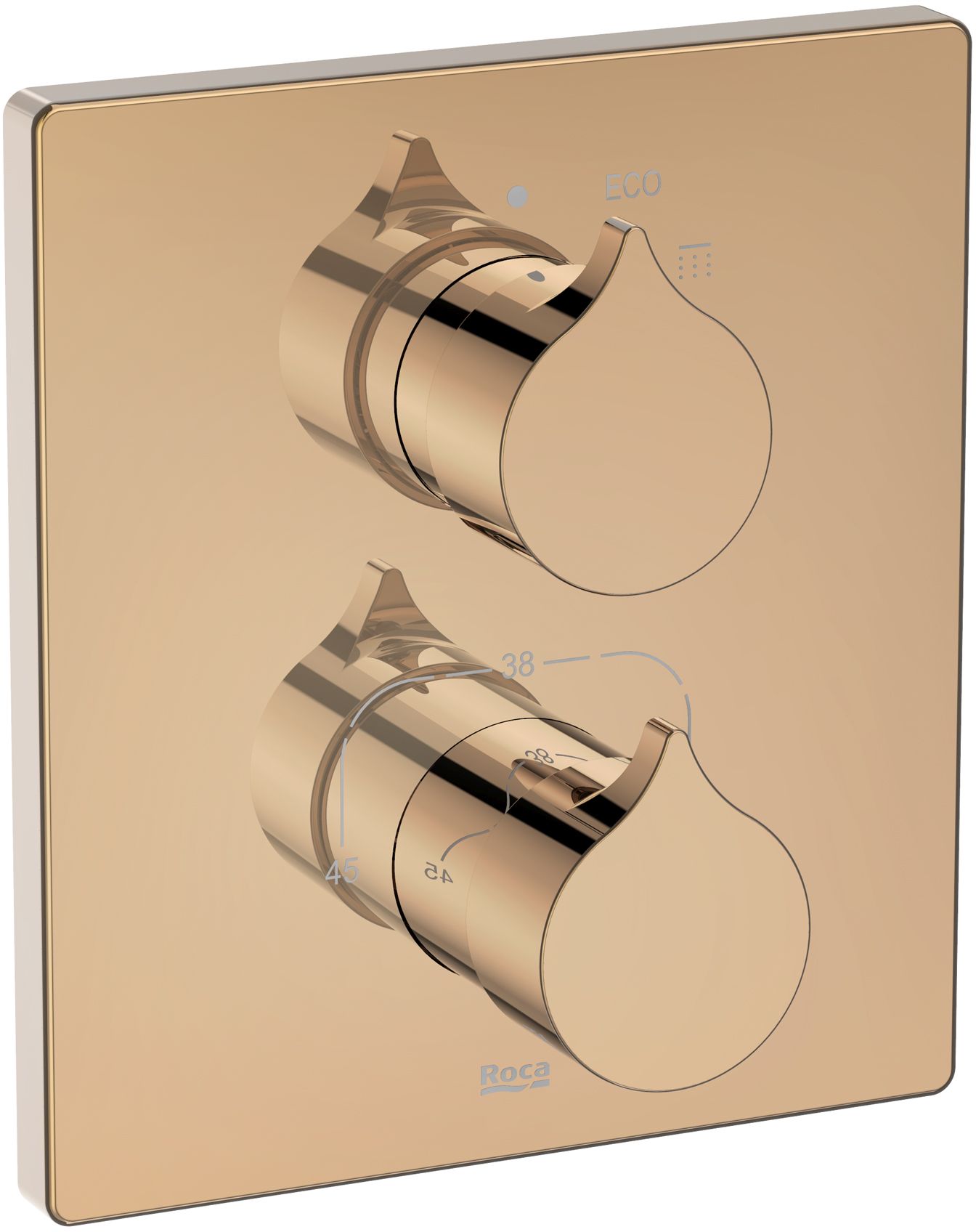 Darmowa Dostawa - Bateria prysznicowa podtynkowa termostatyczna złota Roca Insignia Rose Gold A5A2C3ARG0