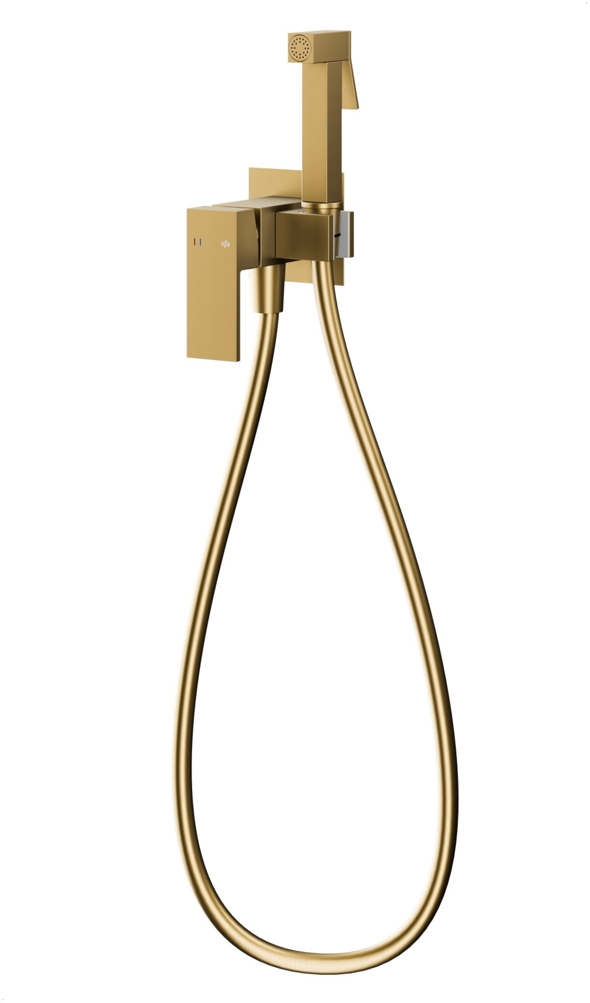Darmowa Dostawa - Bateria bidetowa z zestawem prysznicowym podtynkowa złota KFA Armatura Logon Brushed Light Gold 513951239