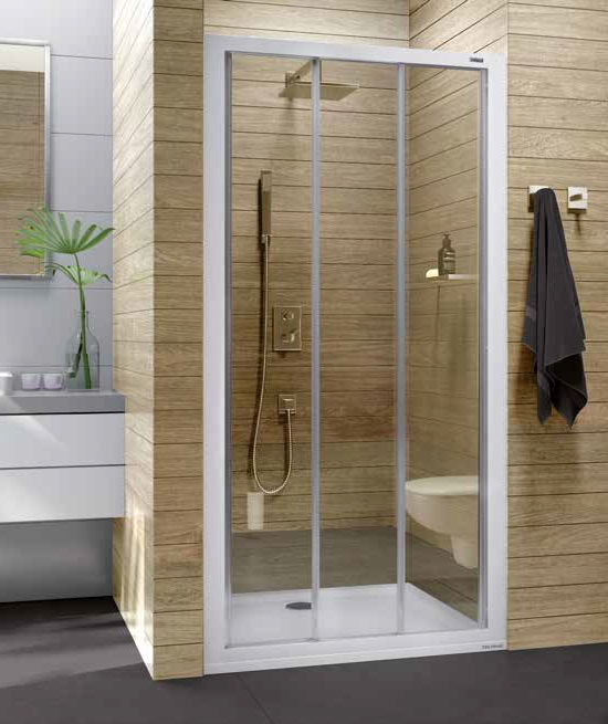 Darmowa Dostawa - Drzwi prysznicowe 80 cm rozsuwane do wnęki Sanplast Basic 600450092001200