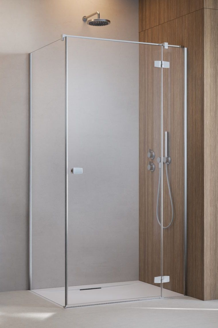 Darmowa Dostawa - Drzwi prysznicowe 80 cm uchylne chrom połysk/szkło przezroczyste Radaway Fuenta Chrome KDJ 13840430101R