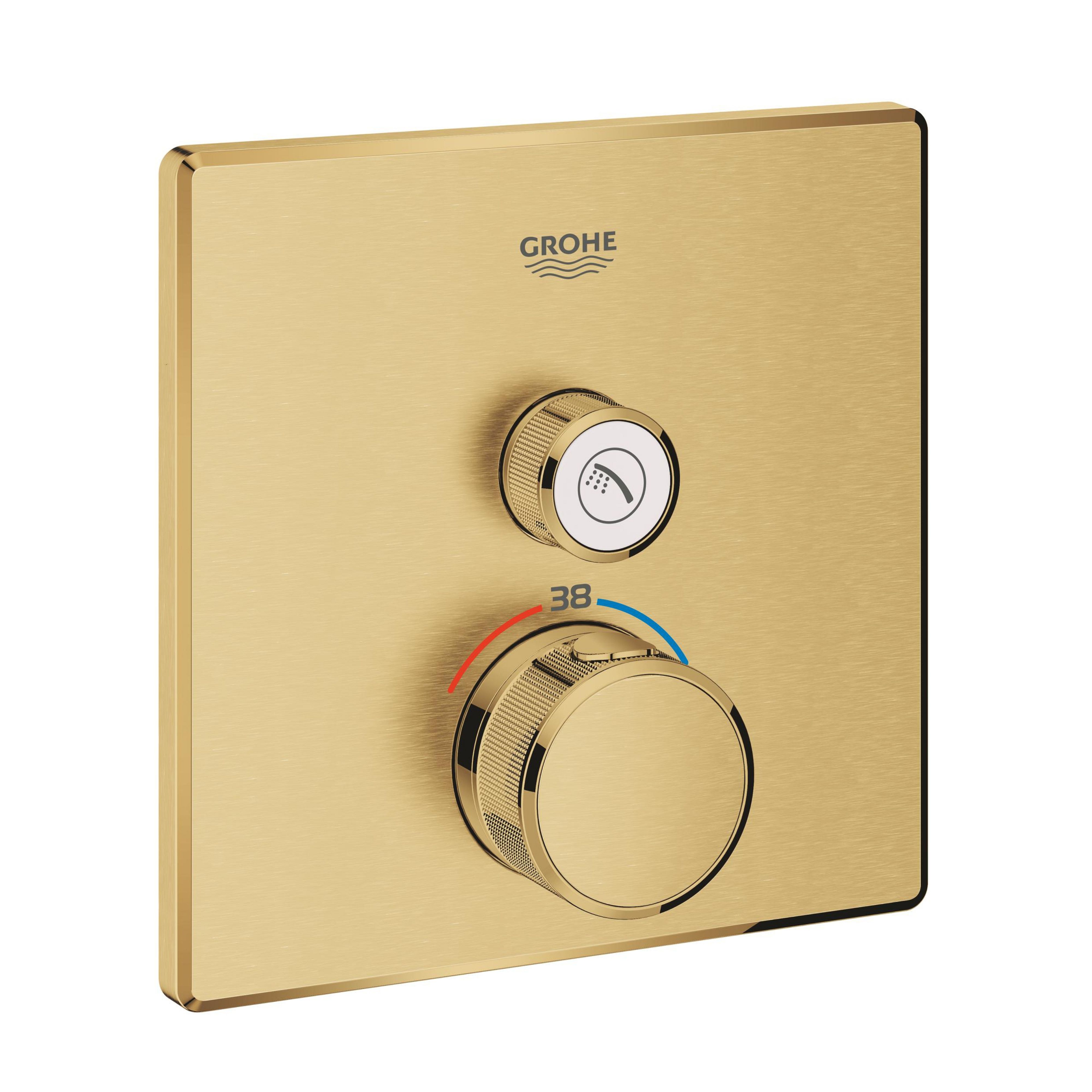 Darmowa Dostawa - Bateria prysznicowa podtynkowa z termostatem brushed cool sunrise Grohe SmartControl 29123GN0