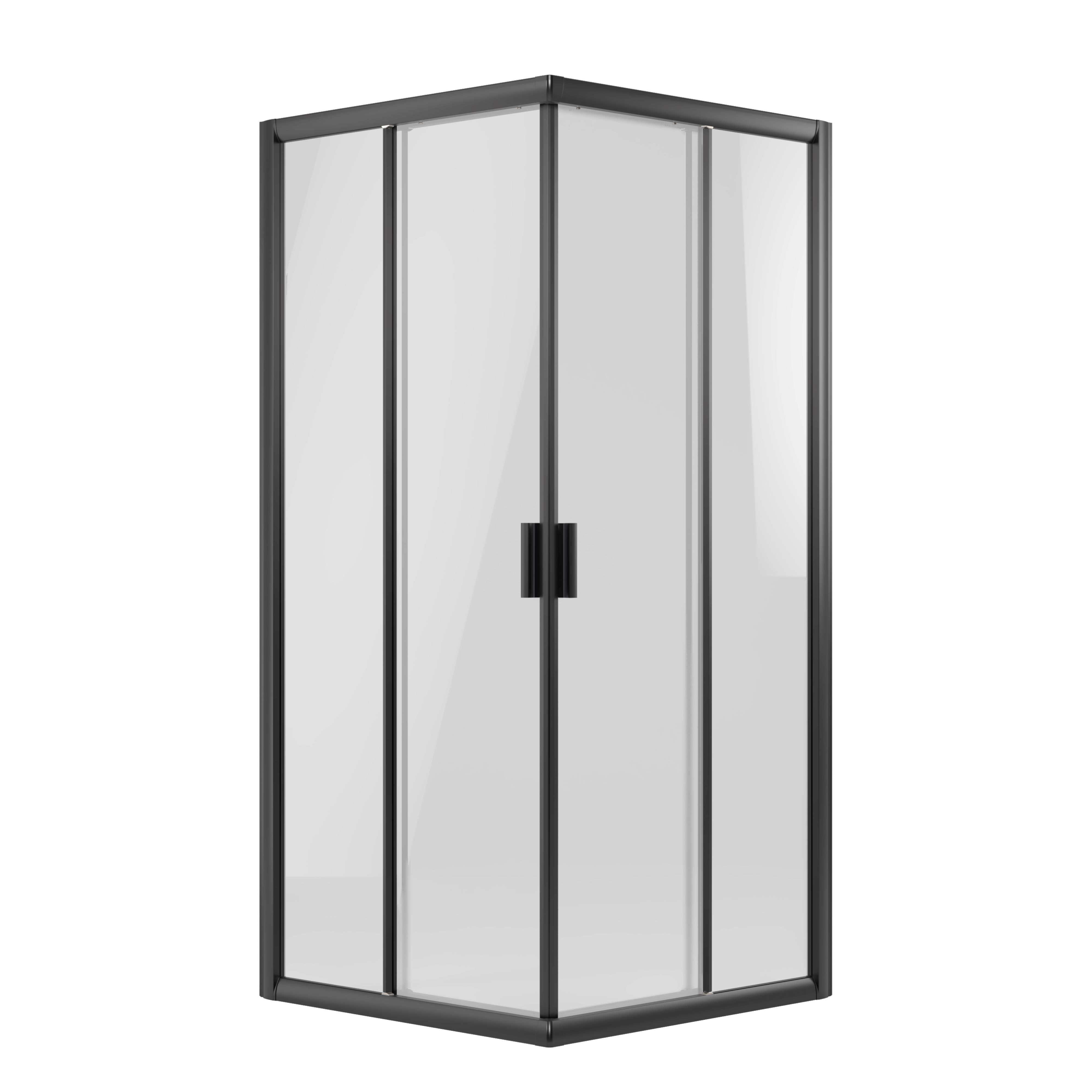 Darmowa Dostawa - Drzwi prysznicowe 80 cm rozsuwane czarny mat/szkło przezroczyste Ravak Blix Slim X1XM40300Z1