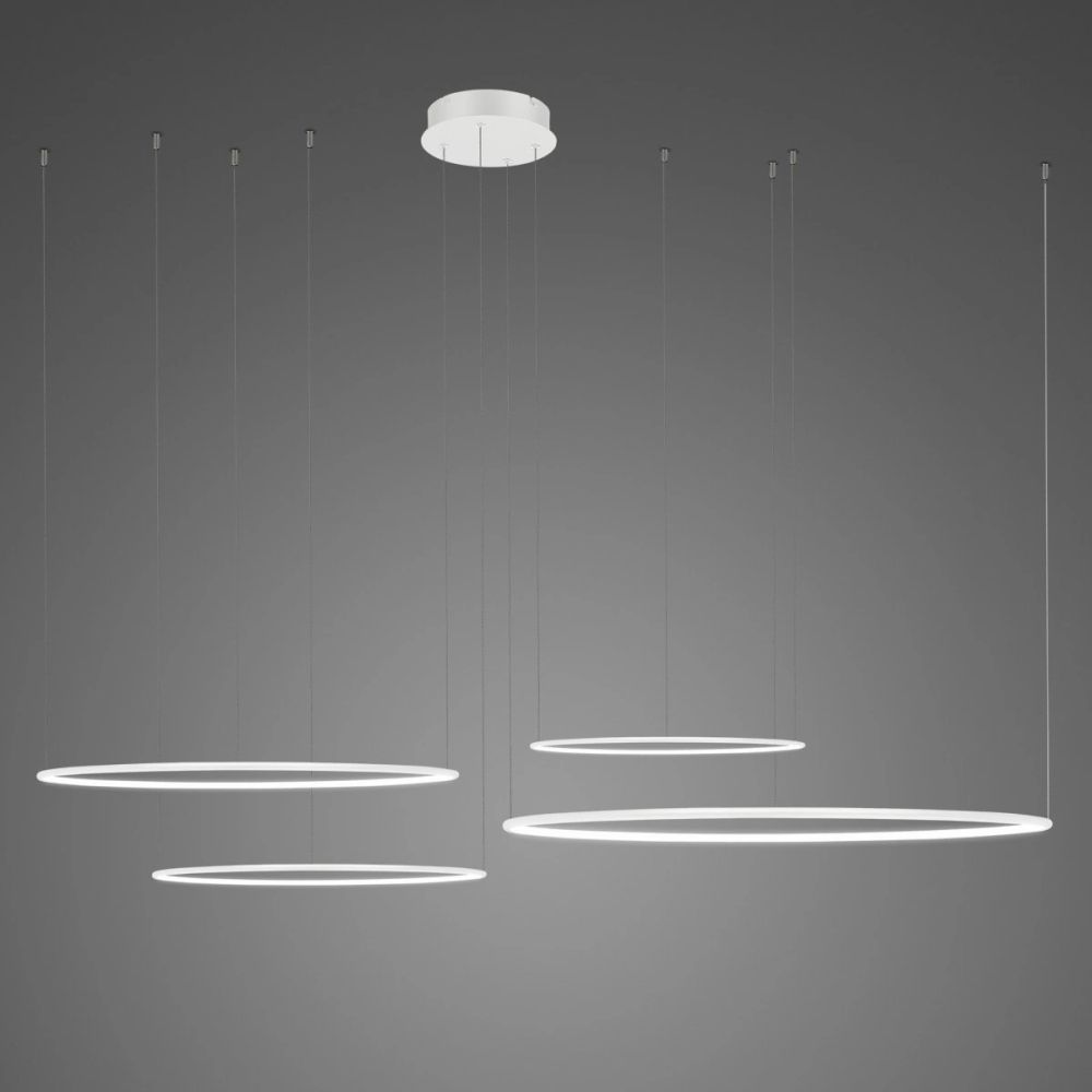 Darmowa Dostawa - Lampa wisząca 4x106 W biała Altavola Design Ledowe Okręgi LA084CO4100in3kwhitedimm