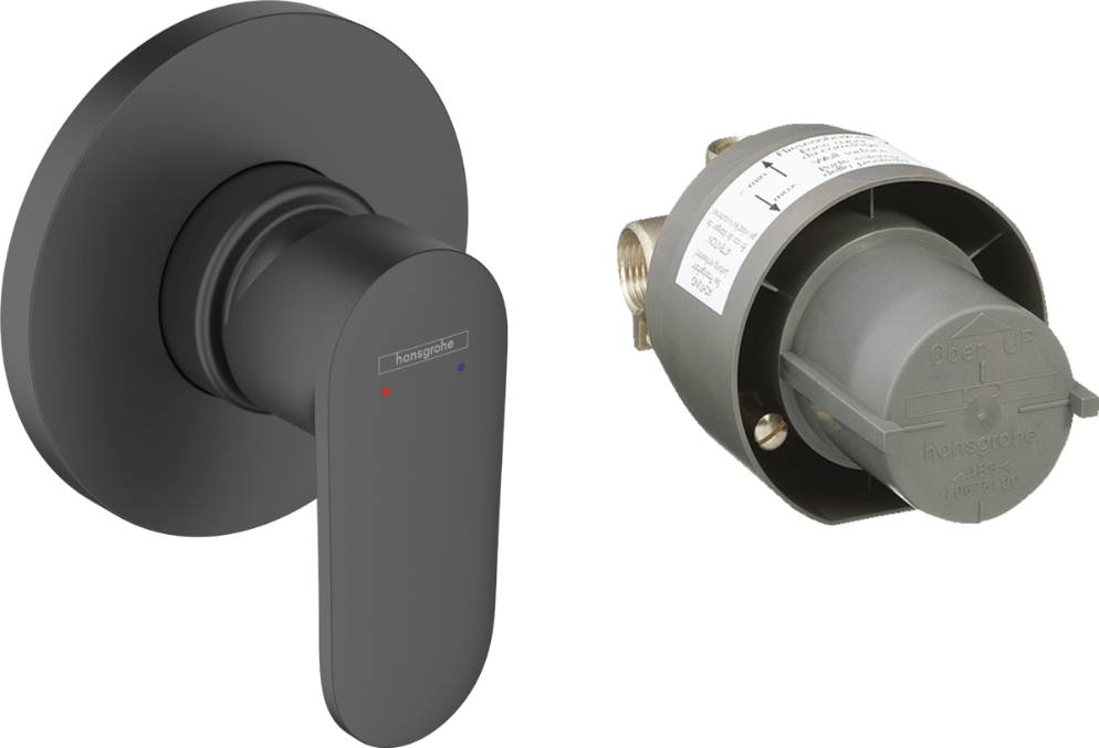 Darmowa Dostawa - Bateria prysznicowa podtynkowa czarna Hansgrohe Vernis Blend 71663670