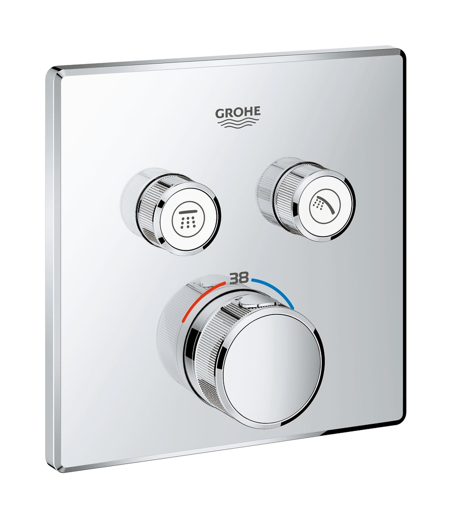 Darmowa Dostawa - Bateria wannowo-prysznicowa podtynkowa z termostatem starlight chrome Grohe Grohtherm SmartControl 29124000