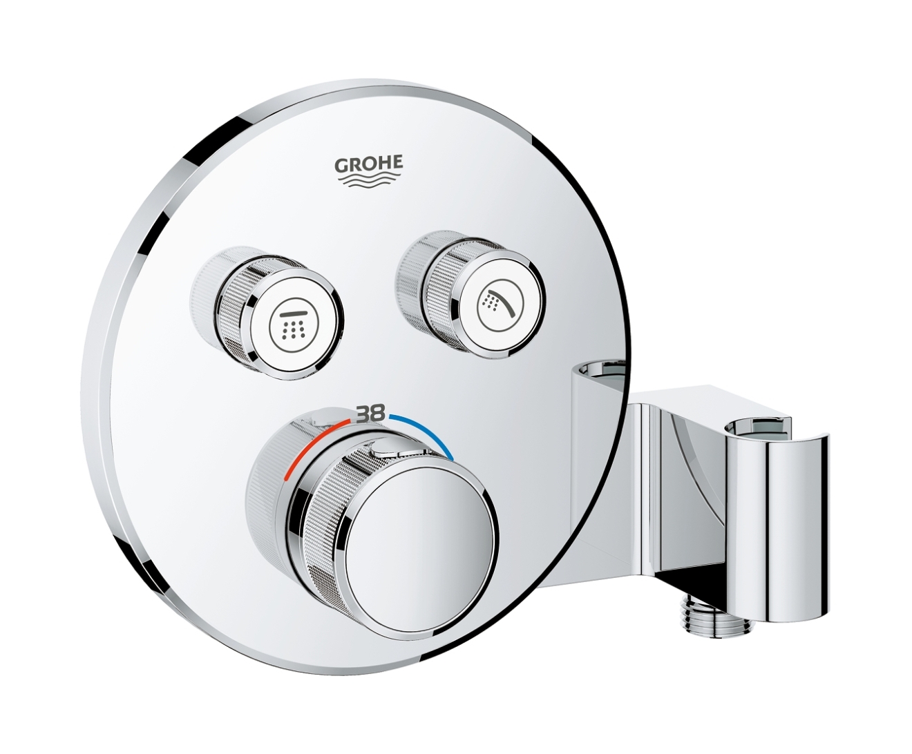 Darmowa Dostawa - Bateria wannowo-prysznicowa podtynkowa z termostatem starlight chrome Grohe Grohtherm SmartControl 29120000