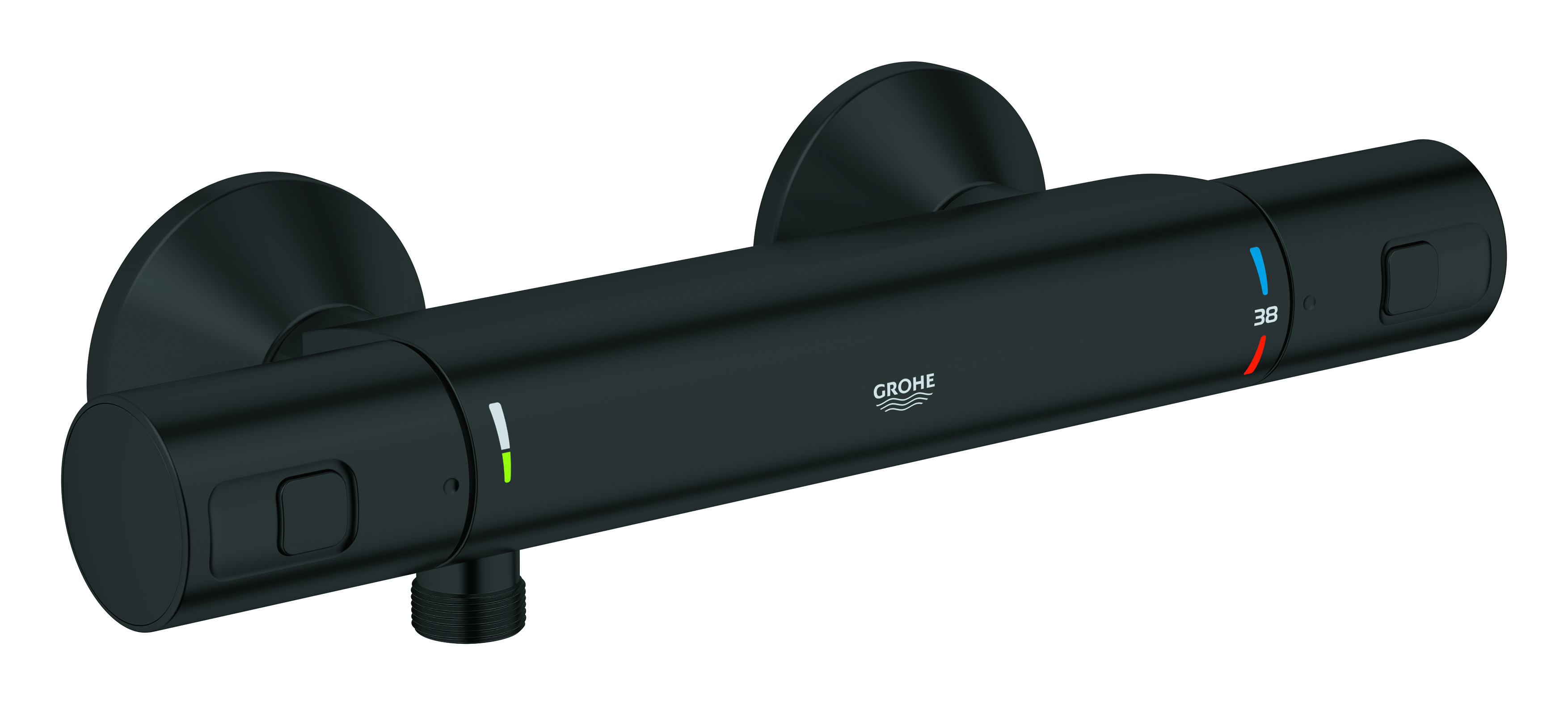 Darmowa Dostawa - Bateria prysznicowa ścienna z termostatem czarna Grohe Precision 345942430