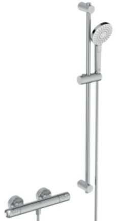 Darmowa Dostawa - Bateria prysznicowa ścienna z termostatem chrom Ideal Standard Ceratherm A7218AA