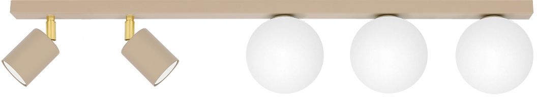 Darmowa Dostawa - Lampa podsufitowa 5x10 W biała-złota-beżowa Kaja Aspa K5831