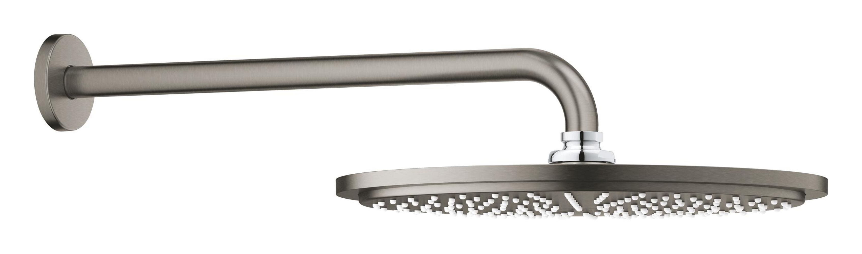 Darmowa Dostawa - Deszczownica z ramieniem 31x31 cm okrągła brushed hard graphite Grohe Rainshower 26066AL0