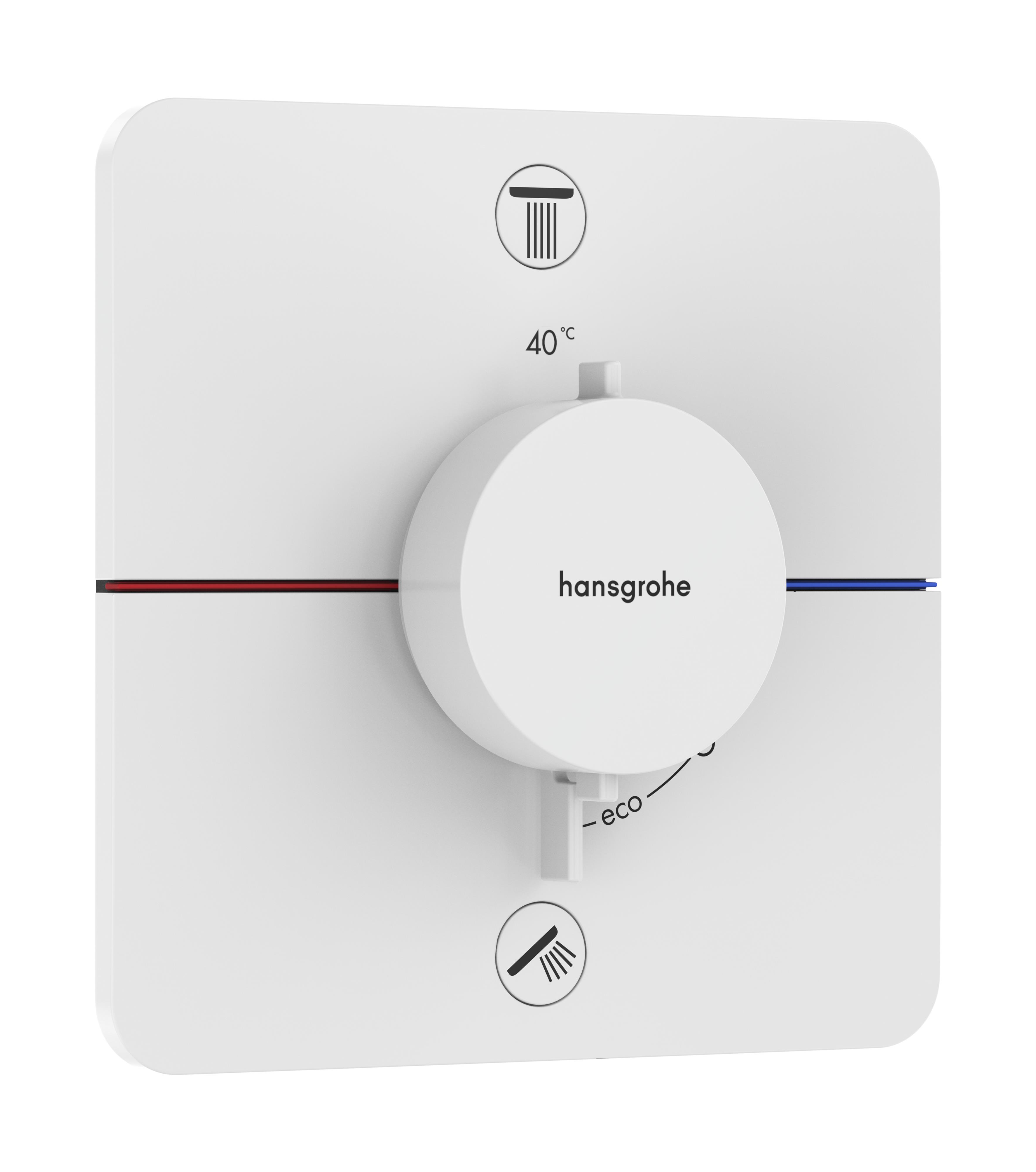 Darmowa Dostawa - Bateria wannowo-prysznicowa podtynkowa termostatyczna biała Hansgrohe ShowerSelect Comfort Q 15586700