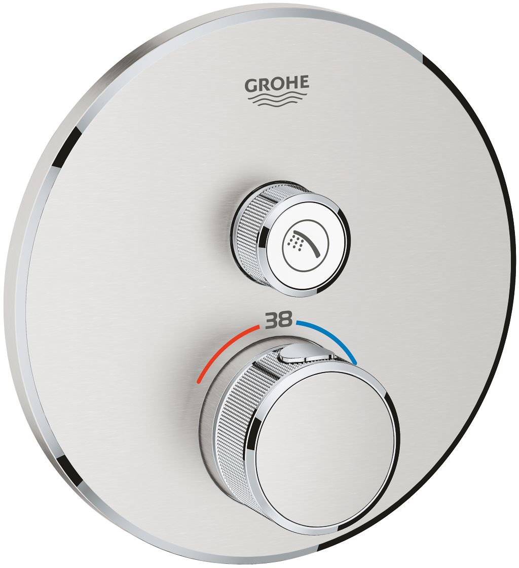 Darmowa Dostawa - Bateria prysznicowa podtynkowa z termostatem supersteel Grohe Grohtherm SmartControl 29118DC0