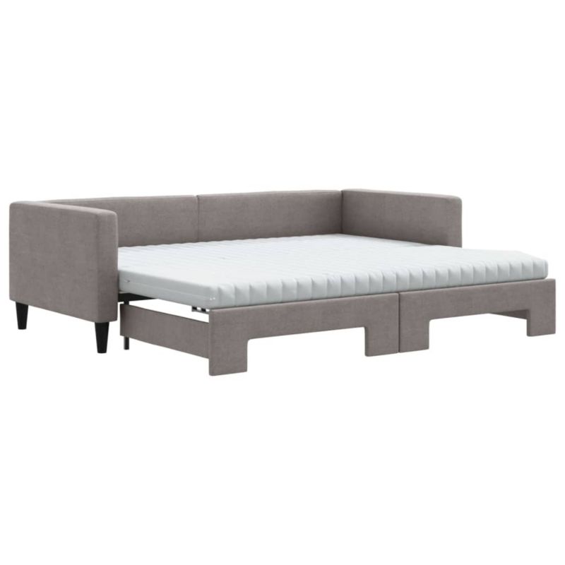 Sofa rozkładana WaszeMeble 90x200 cm Taupe tkanina WM-3196599 1 szt.