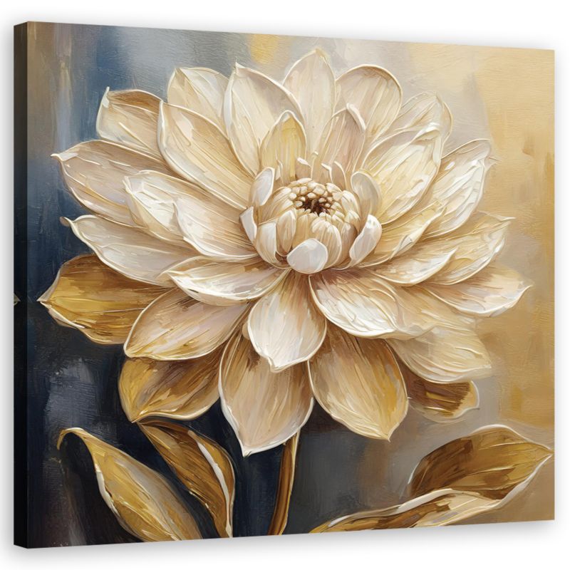 Obraz do salonu sypialni Feeby Beżowy Kwiat Natura Boho 30x30cm 1szt
