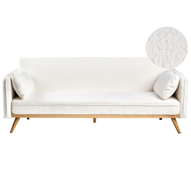 Sofa rozkładana Asaa Boucle Złamana biel 1 szt.