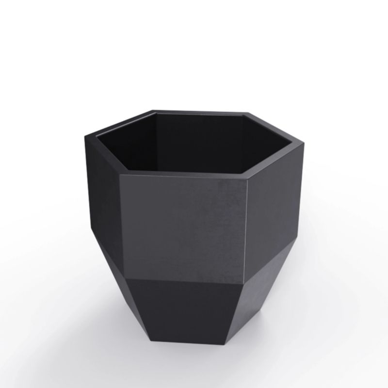 Donica PD CONCEPT Do Domu Na Taras KALAS 53 cm Czarna Bez Półki 1 szt