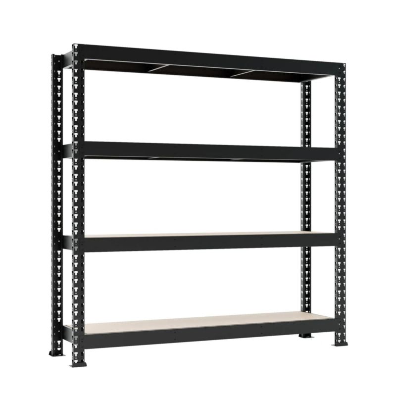Regał metalowy wciskany Mega-Met 180x200x60 300kg 4 półki HDF Metalkas 1 szt.