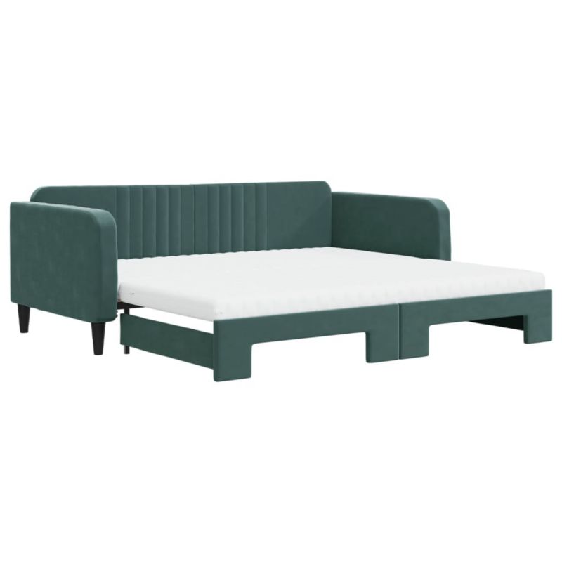 Sofa rozkładana WaszeMeble 100x200 cm Ciemnozielony aksamit WM-3197096 1 szt.