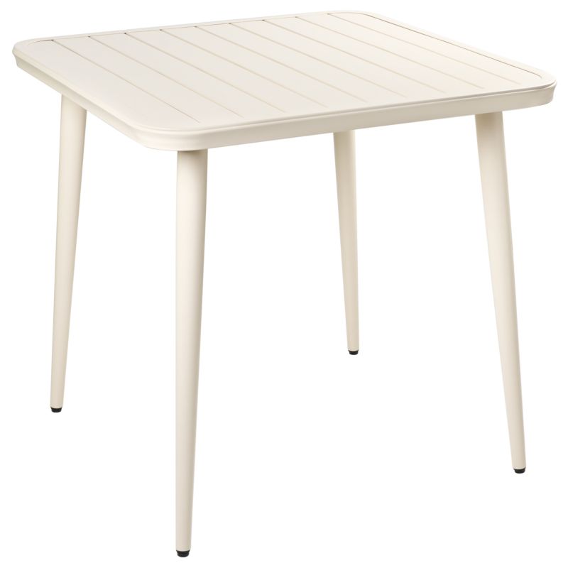 Stół ogrodowy Naturno 80 cm 80 cm Metal Jasnobeżowy 1 szt.