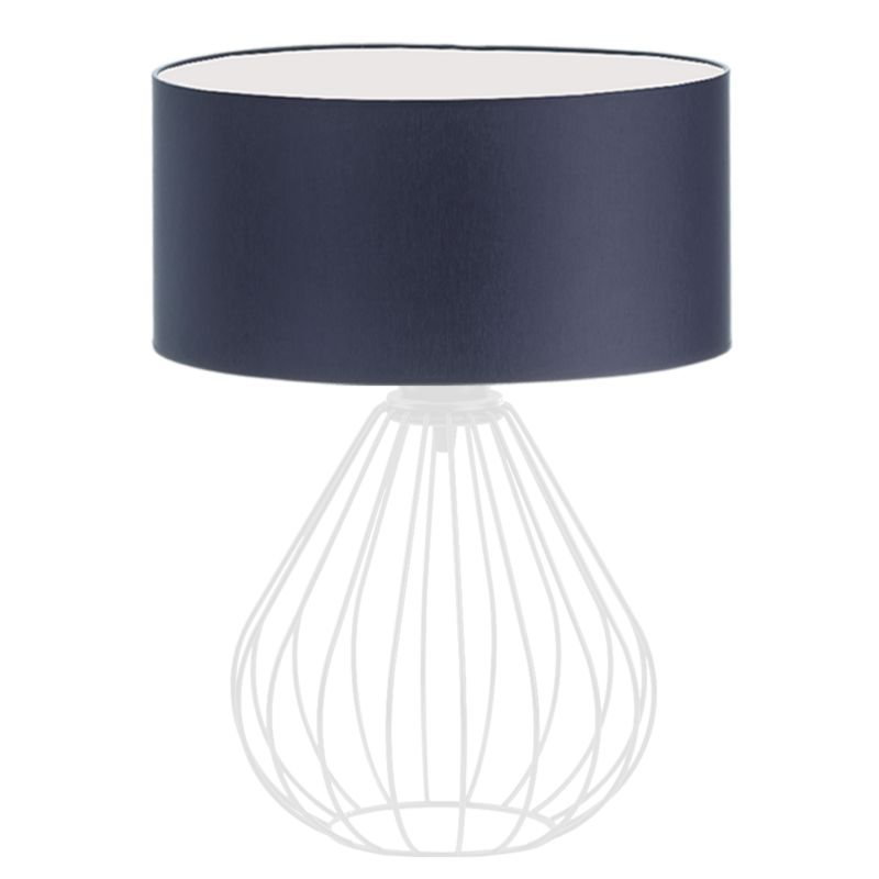 Lampka Nocna Volta Light Factory Konwalia Abażur Biały/Granatowy 1xE27 1szt.