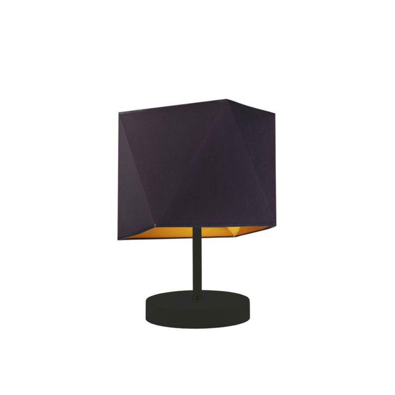 Lampka Nocna Volta Light Factory Picolo Abażur Czarny ze złotem Diament 1xE27 1szt.