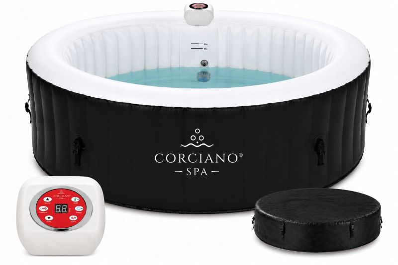 Dmuchane SPA Corciano Ogrodowe Hydromasaż 4-osobowe Okrągłe 180 cm Basen 1szt.
