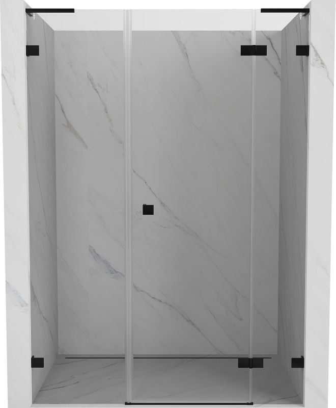 Drzwi prysznicowe uchylne Mexen Lunar L czarne 130x200 cm 834SL-130-050-70-00-P 1 szt.