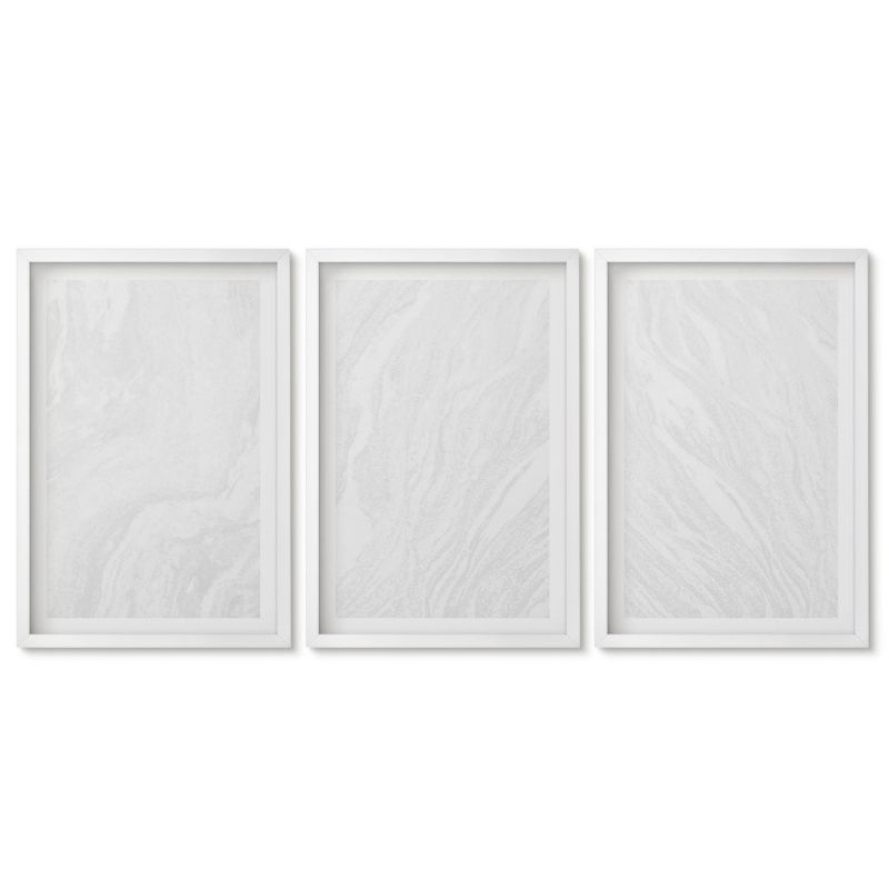 Obrazy w białej ramie Tulup 40x60 cm Marmur elegancki struktura Obrazy do kuchni w ramie 1 kpl