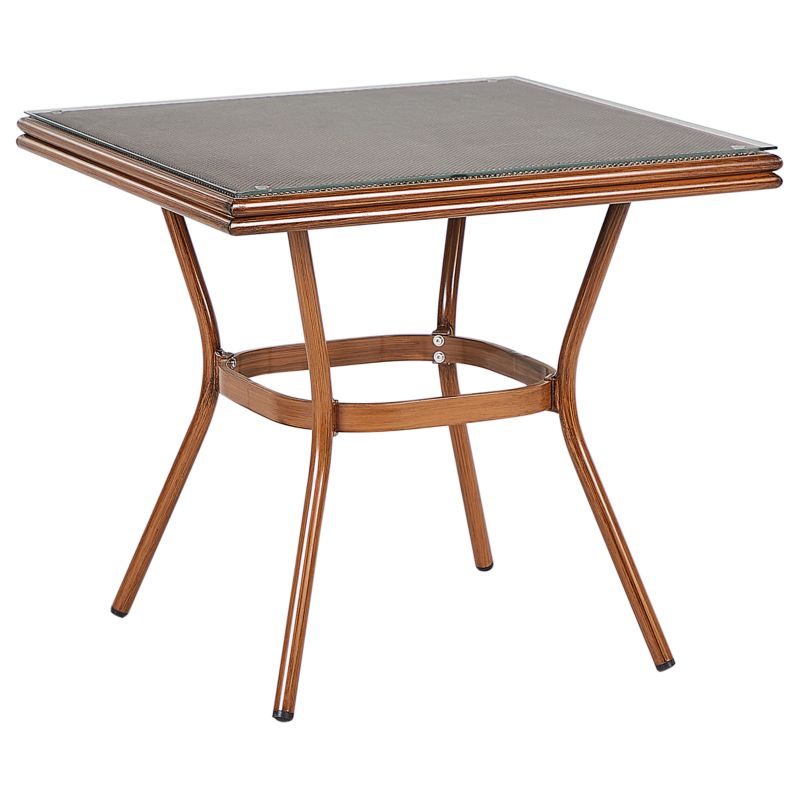 Stół ogrodowy Caspri ii 80 cm 80 cm Szkło Szary 1 szt.