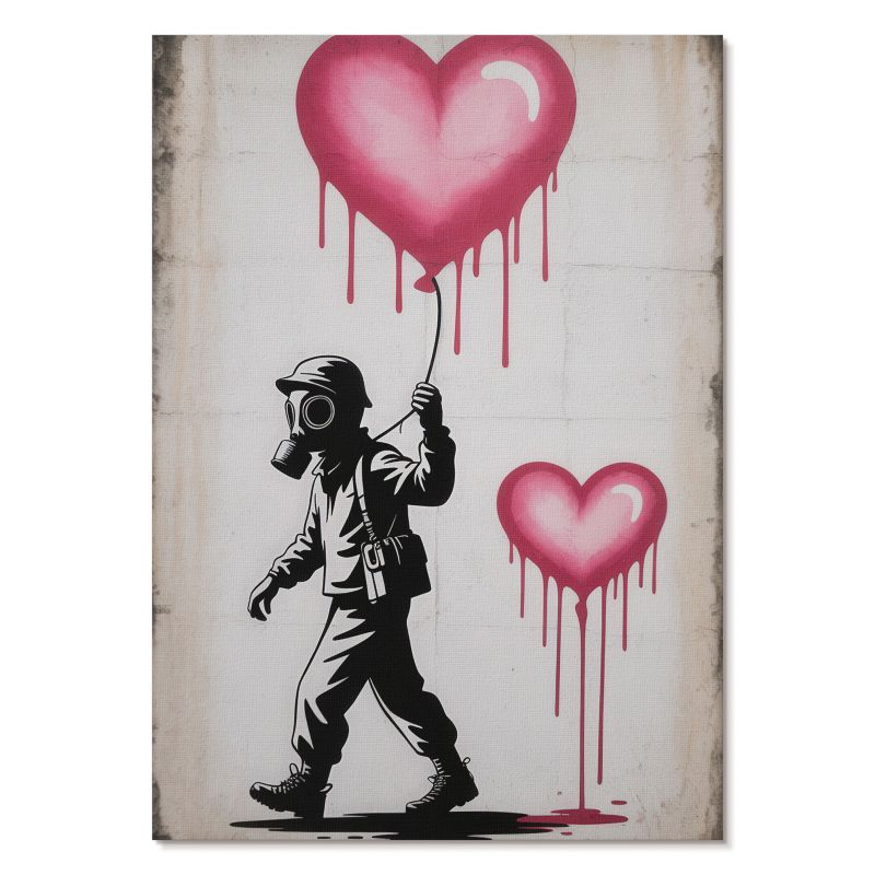 Plakat na Płótnie Tulup 21x29,7 cm (A4) Serce graffity Do salonu, biura, 1 szt.
