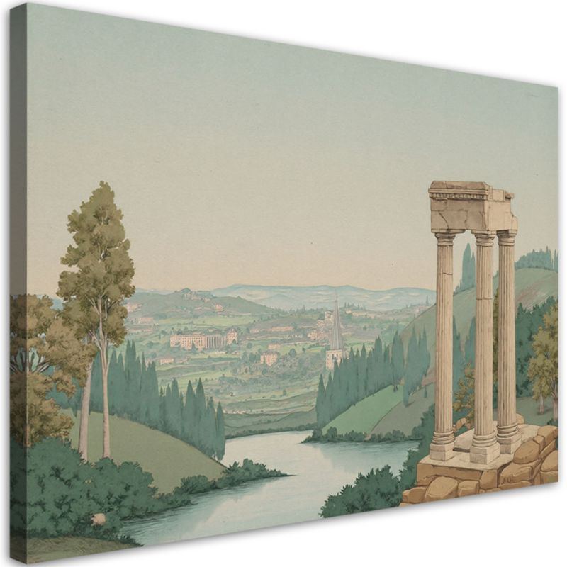 Obraz do salonu sypialni Feeby Krajobraz Drzewa Architektura 60x40cm 1szt